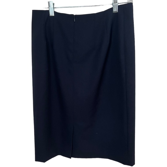 Pendleton Navy Blue Virgin Wool Pencil Skirt  8 Petite - Picture 2 of 3